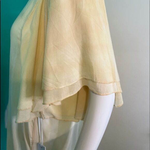 YOUNG FABULOUS & BROKE Flutter Sleeves Tie Dye Top.Size M - Picture 8 of 13